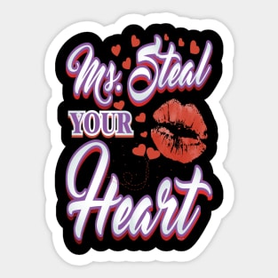 Heart Stealer Valentine Funny Humor Sticker